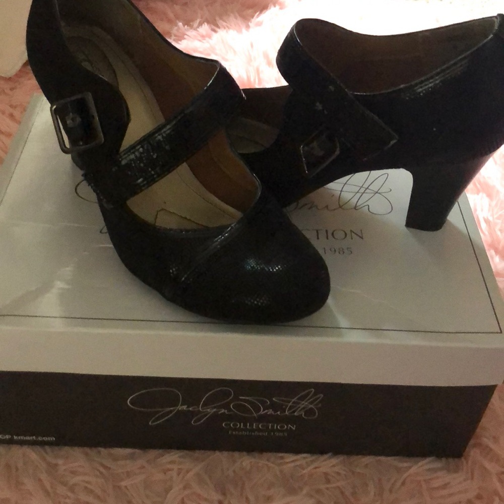 Black Leather Heels